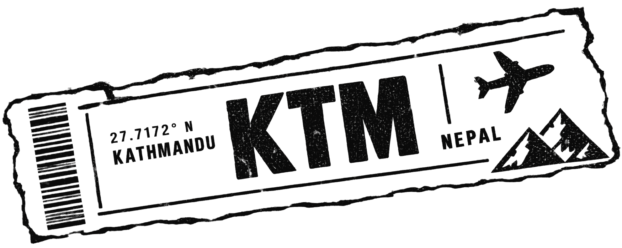 Kathmandu, Nepal baggage tag